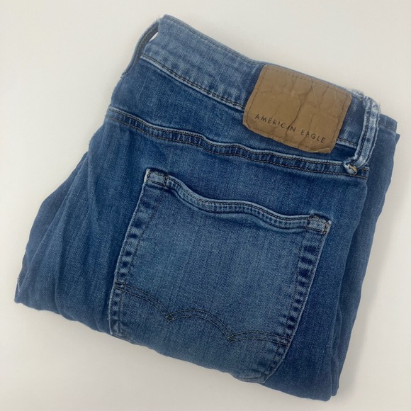 American Eagle Next Level Flex Bootcut Jeans Blue Men's 34x32 (34x30) Stretch - Picture 1 of 9